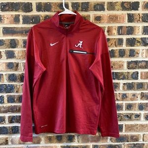 Nike drifit University of Alabama embroidered long sleeve quarter zip, Men’s S